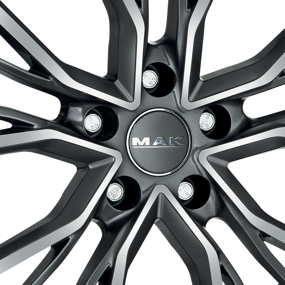 Mak Union Gun Metal Mirror Face Alloy Wheels Wheelbase