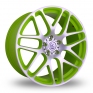 18 Inch BK Racing 170 Green Alloy Wheels