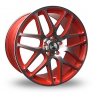 18 Inch BK Racing 170 Red Alloy Wheels