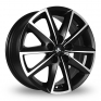 18 Inch Fondmetal 7600 Black Polished Alloy Wheels