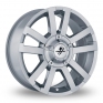 17 Inch Fondmetal 7700 Off Road Silver Alloy Wheels