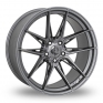 8.5x19 (Front) & 9.5x19 (Rear) AC Wheels FF064 Grey Alloy Wheels