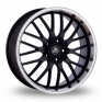 17 Inch AC Wheels Hypnotic Matt Black Alloy Wheels