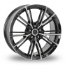 17 Inch AC Wheels FF004 Black Polished Alloy Wheels