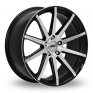 20 Inch AEZ Straight Black Polished Alloy Wheels