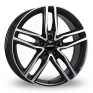 18 Inch Alutec Ikenu Black Polished Alloy Wheels