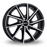 16 Inch Alutec Singa Black Polished Alloy Wheels