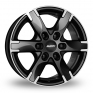 16 Inch Alutec Titan Black Polished Alloy Wheels