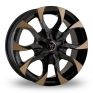 18 Inch Wolfrace Assassin Black Copper Tips Alloy Wheels