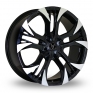18 Inch Wolfrace Assassin GT2 Black Polished Alloy Wheels