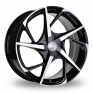 19 Inch Bola B18 Black Polished Alloy Wheels