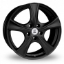 17 Inch BK Racing 770 Black Alloy Wheels