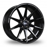 8.5x19 (Front) & 9.5x19 (Rear) Bola CSR Gloss Black Alloy Wheels