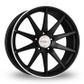 8.5x19 (Front) & 9.5x19 (Rear) Borbet GTX Black Polished Rim Alloy Wheels