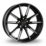 19 Inch Borbet LX Black Polished Rim Alloy Wheels