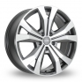 18 Inch SuperMetal Bullet Grey Polished Alloy Wheels