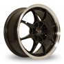 16 Inch Rota Circuit 8 Black Polished Alloy Wheels