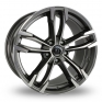 9x20 (Front) & 10x20 (Rear) Diewe Avio Graphite Polished Alloy Wheels