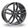 18 Inch Diewe Alito Grey Polished Alloy Wheels