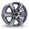 16 Inch Fox Racing Viper Van 2 Grey Alloy Wheels