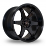 9x19 (Front) & 10x19 (Rear) Rota Grid Gloss Black Alloy Wheels