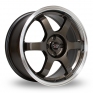 15 Inch Rota Grid Gun Metal Polished Lip Alloy Wheels