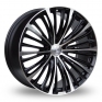 22 Inch Lenso ESA Black Polished Alloy Wheels