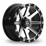 20 Inch Lenso Grunt Black Polished Alloy Wheels