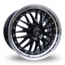 9x19 (Front) & 10.5x19 (Rear) Lenso CL5 Black Polished Alloy Wheels