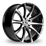 22 Inch Zito MDL Black Polished Alloy Wheels