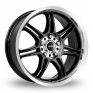 16 Inch Momo RPM Evo Black Polished Lip Alloy Wheels