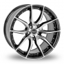 20 Inch Mania Racing Mayfair Black Polished Alloy Wheels