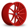 17 Inch Konig Oversteer Red Alloy Wheels
