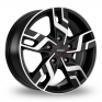 17 Inch Ronal R64 Black Polished Alloy Wheels