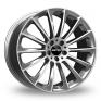 8.5x19 (Front) & 9.5x19 (Rear) GMP Italia Stellar Anthracite Polished Alloy Wheels