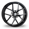 20 Inch Cades Shift Race Black Polished Alloy Wheels