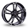 18 Inch Targa TG3 Black Polished Alloy Wheels