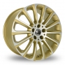 19 Inch Diewe Turbina Gold Polished Alloy Wheels