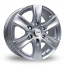 16 Inch Fox Racing Viper Van 2 Silver Alloy Wheels