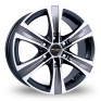 18 Inch Fox Racing Viper Van 3 Grey Polished Alloy Wheels