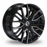 18 Inch Wolfhart Vortex Black Polished Alloy Wheels