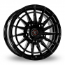 18 Inch Wolfrace Aero Super-T Gloss Black Alloy Wheels