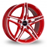 19 Inch Borbet XRT Red Alloy Wheels