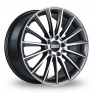 8.5x20 (Front) & 9.5x20 (Rear) Fondmetal Aidon Titanium Polished Alloy Wheels