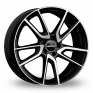 18 Inch GMP Italia Hunter Black Polished Alloy Wheels