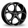 19 Inch GMP Italia Drake Black Polished Alloy Wheels