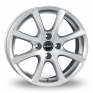 14 Inch Borbet LV4 Silver Alloy Wheels