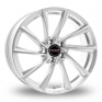 8.5x19 (Front) & 9.5x19 (Rear) Borbet VTX Silver Alloy Wheels