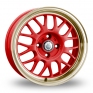 15 Inch Cades McEros Red Alloy Wheels
