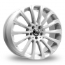 8.5x19 (Front) & 9.5x19 (Rear) Diewe Turbina Silver Alloy Wheels